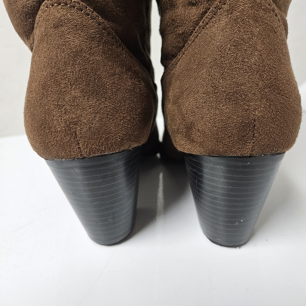 Brown Suede Cowboy Boots - Picture 4 of 7